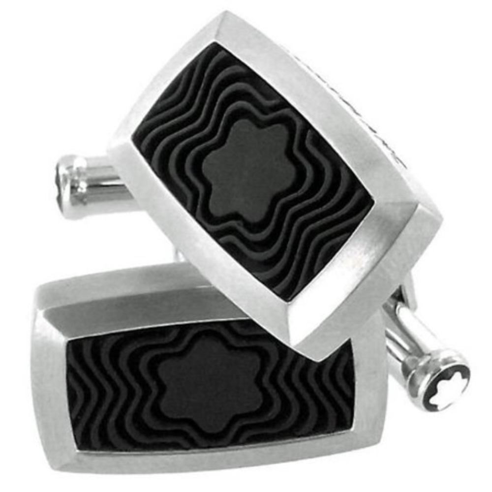 NEW BOXED Montblanc Steel CuffLinks # 101597 Hot!